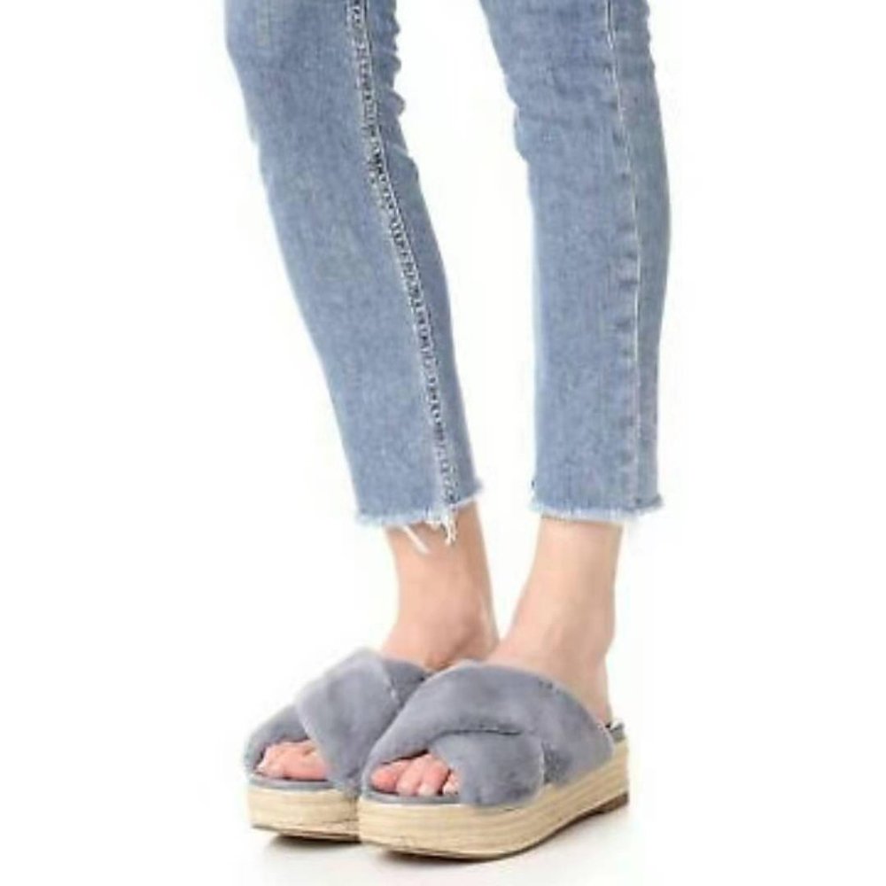 SAM EDELMAN Zia Faux Fur Platform Sandal